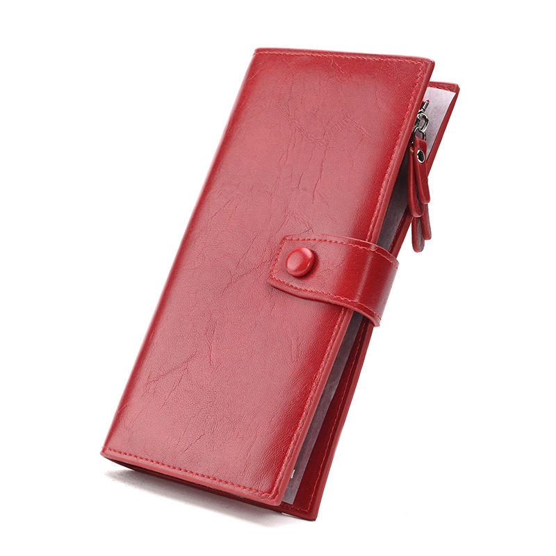 Ví Cầm Tay Dáng Dài Cỡ Lớn Phối Màu Tương Phản Xinh Xắn Cho Nữ