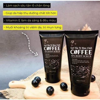 Tuýp Tẩy tế bào chết toàn thân Spa cafe