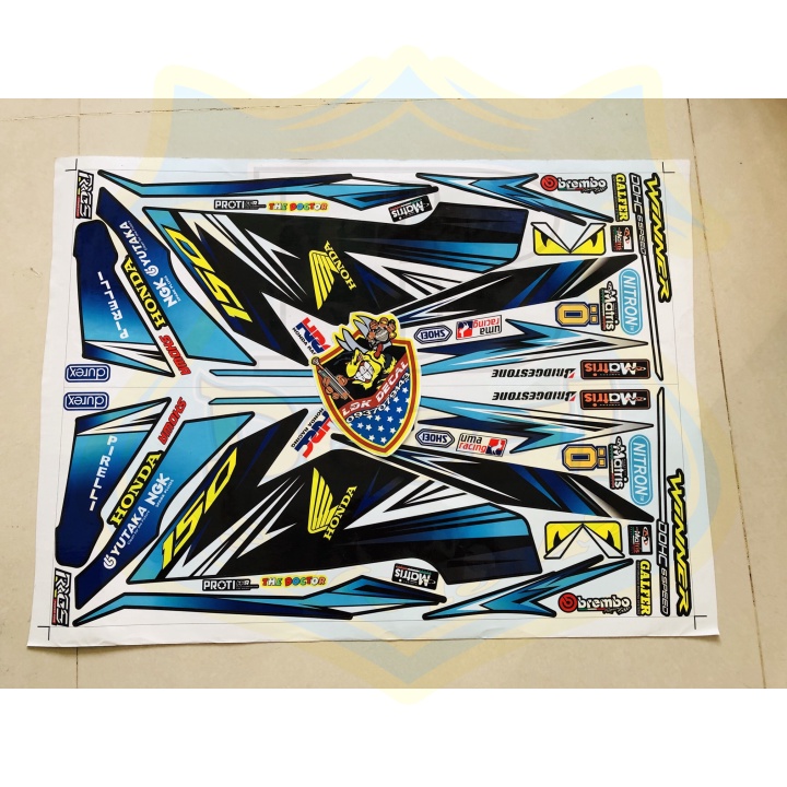 ( Quí khách vui lòng mang ra tiệm cho thợ dán ) Tem winner xanh đen