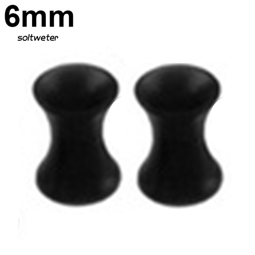 Khuyên nong tai màu đen bằng silicon cá tính