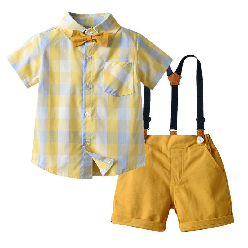 Set công tử Sơ mi Vàng cho bé mặc Tết của Mialy kids (7-22kg) - Thời trang cho bé
