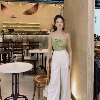 Áo crop caro quây ngực
