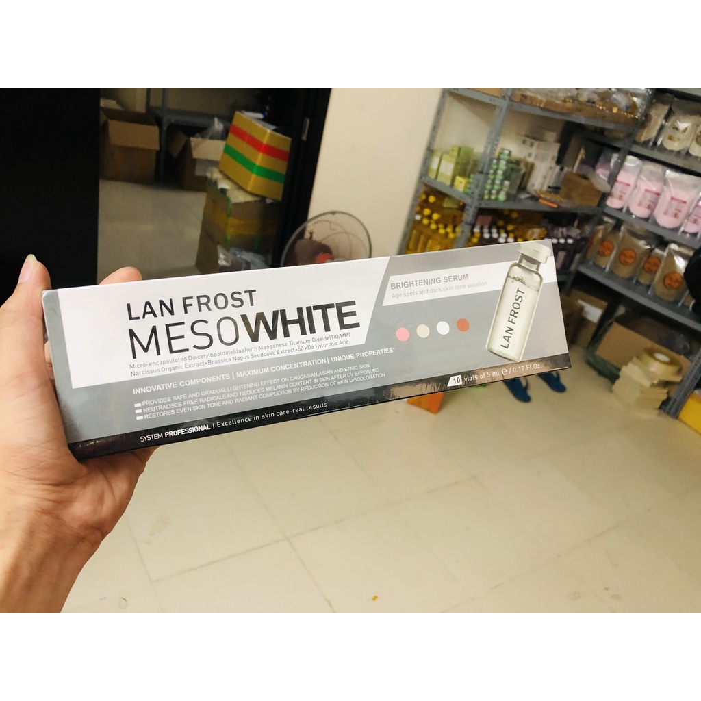 Cấy phấn Mesowhite phục hồi da tổn thương hộp 10 lọ