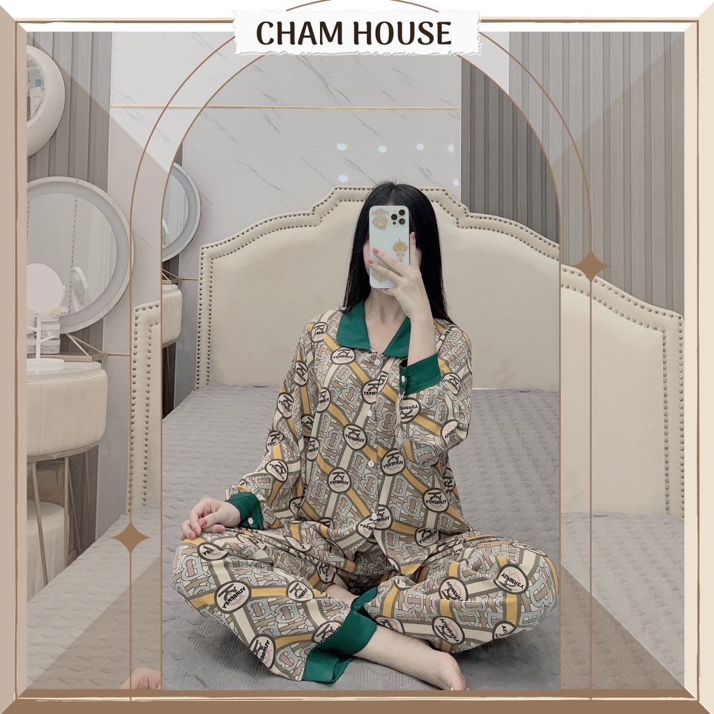 Đồ bộ PIJAMA lụa satin tay dài quần dài hàng thiết kế cao cấp Piti Shop | BigBuy360 - bigbuy360.vn