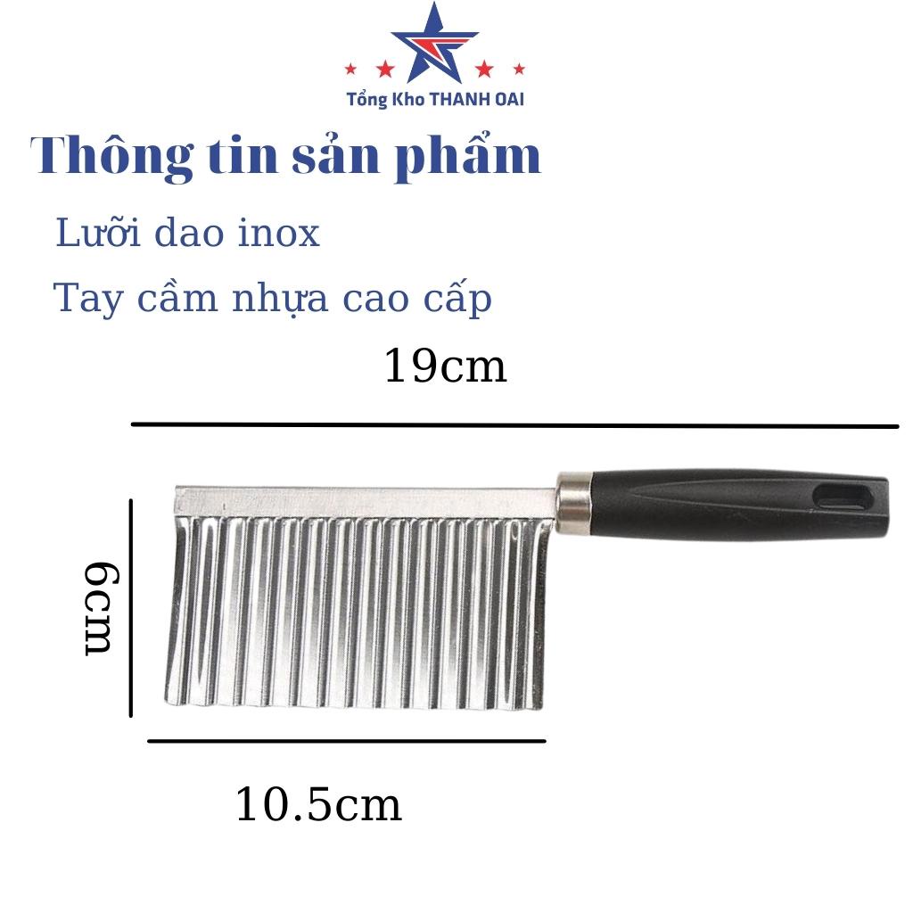 Dao thái hoa quả cuộn sóng chất liệu inox