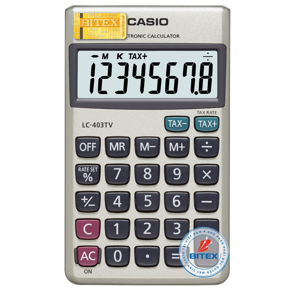 Máy tính Casio LC-403TV nhỏ gọn bỏ vừa túi áo