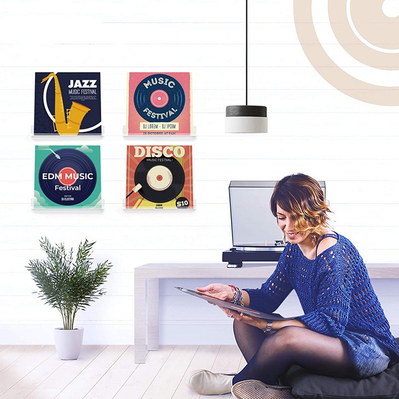 Set 6 kệ treo tường Đựng Đĩa Than Tiện Dụng