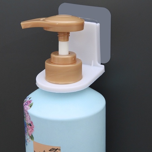 Giá móc treo chai nước rửa tay, dầu gội đầu, sữa tắm dán tường siêu dính chịu lực 2kg
