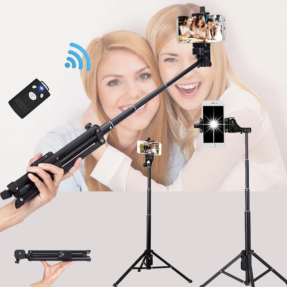 Tripod kiêm Gậy Chụp Hình tích hợp Remote cho điện thoại VCT-1688