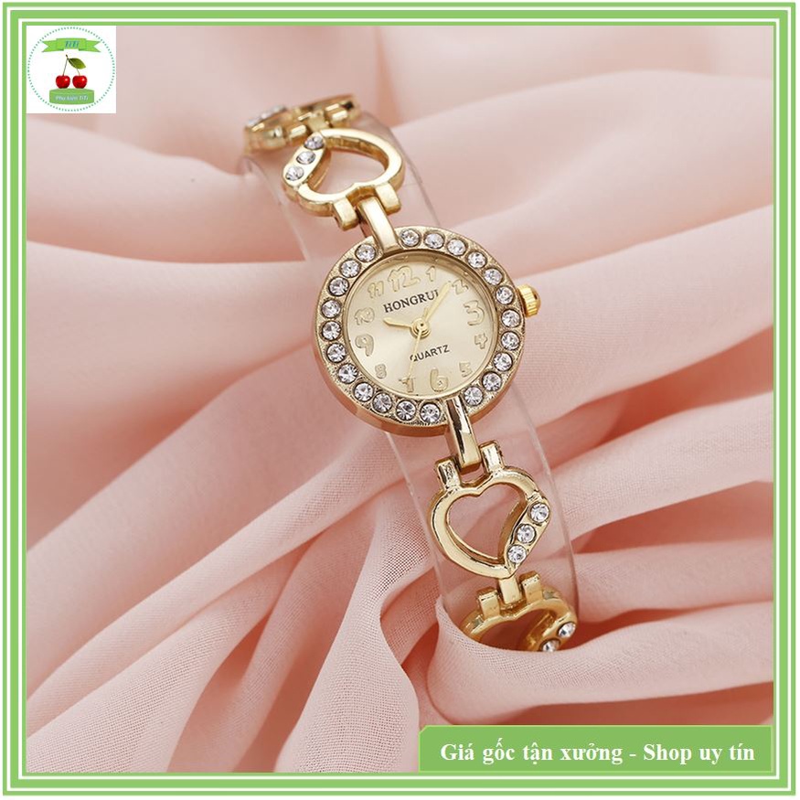 Đồng hồ nữ HONGRUI thời trang dây trái tim, cực xinh, dễ thương