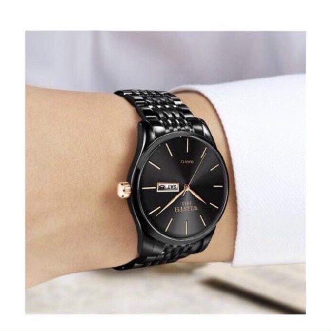 Đồng hồ nam cao cấp dây thép hiệu Wlisth chính hãng