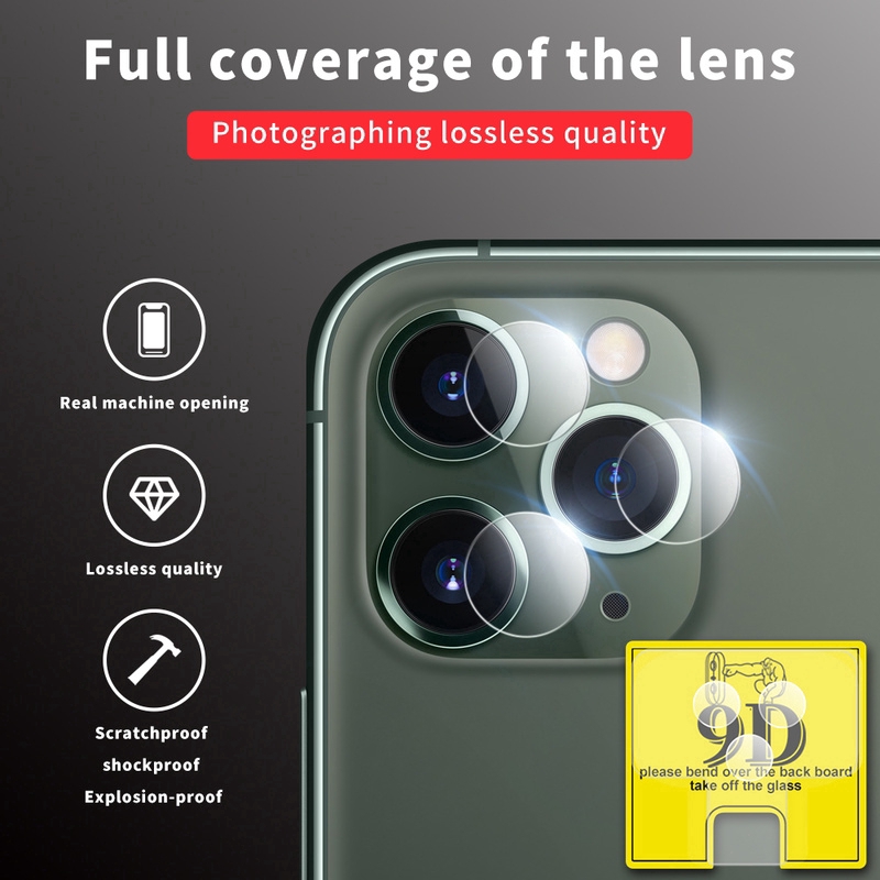 Kính Cường Lực 0.2mm Bảo Vệ Camera Cho iPhone 11 13 Pro Max 6 7 8 Plus X XS Max