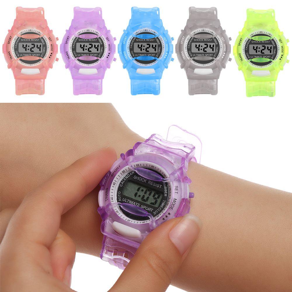 Đồng Hồ Điện Tử Dây Silicone Cho Bé Trai Bé Gái