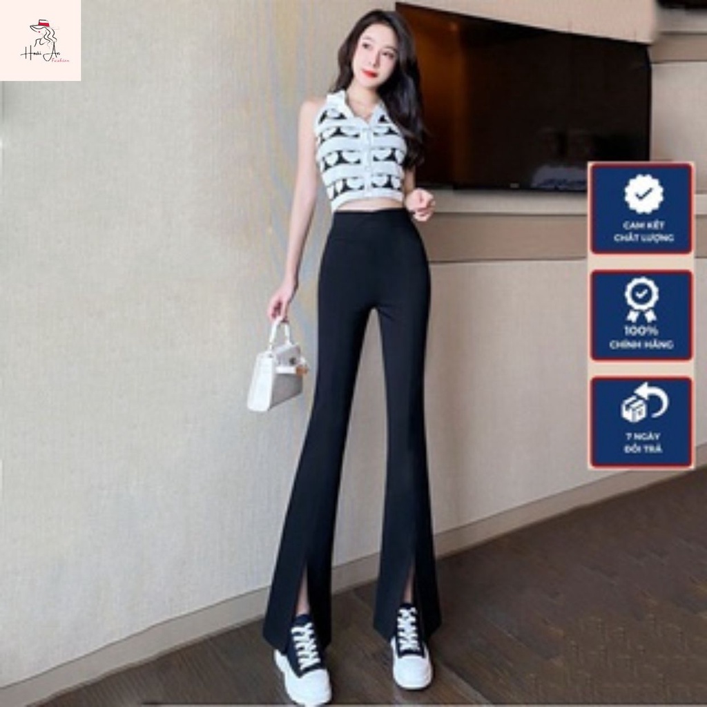 Quần Ống Loe Xẻ Tà Dáng Siêu Dài Cực Hot Top 1 Bán Chạy Nhất Hàn Quốc 926