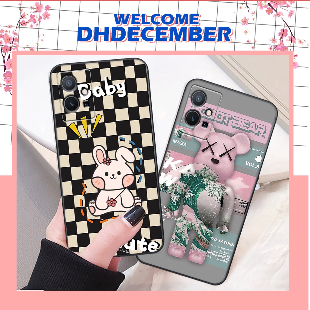 Ốp lưng Vivo Y55 5G - BẢO VỆ CAMERA in hình 3D GẤU HỒNG-GẤU BE3R -XINH XẺO CỰC ĐẸP