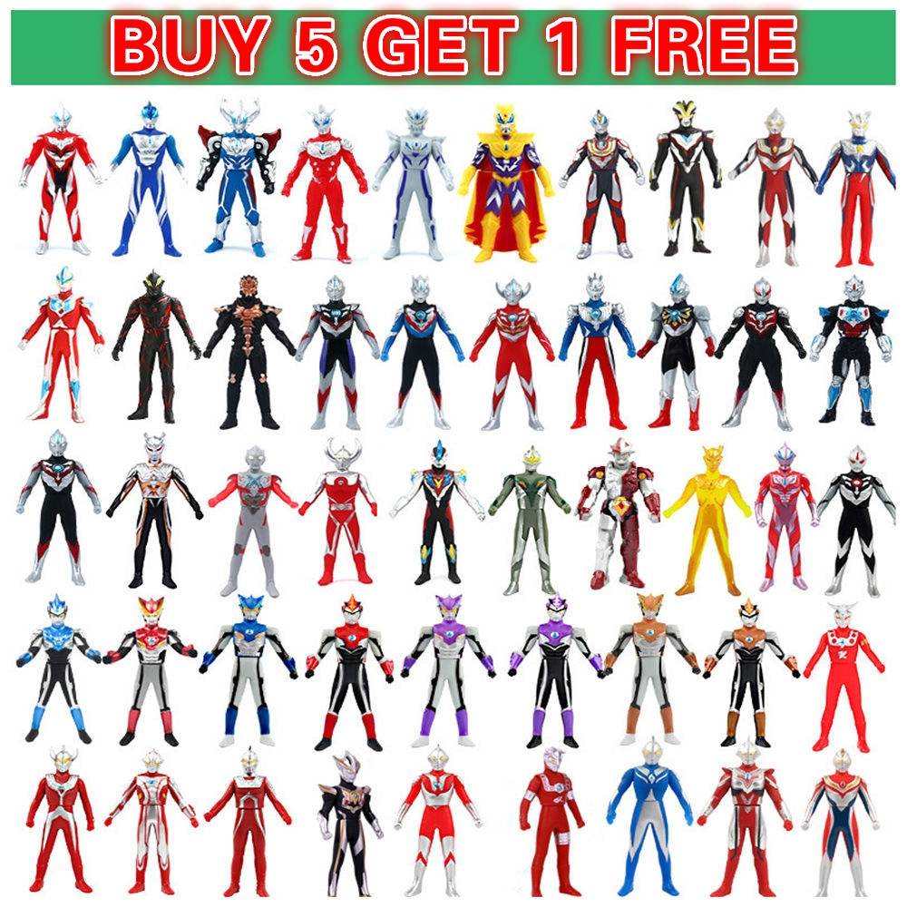 Mua 5 Tặng 1!!!! Mua 5 Tặng 1Đồ Chơi Siêu Nhân Ultraman 13CM Bằng Cao Su Mềm Cho Bé Trai