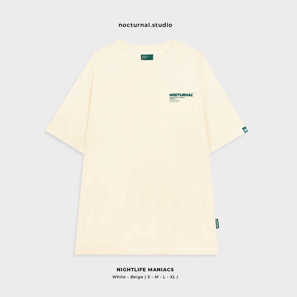 Áo Thun Unisex Form Rộng Tay Lỡ Oversize NOCTURNAL Tee Nightlife Maniacs Cotton 100% Local Brand