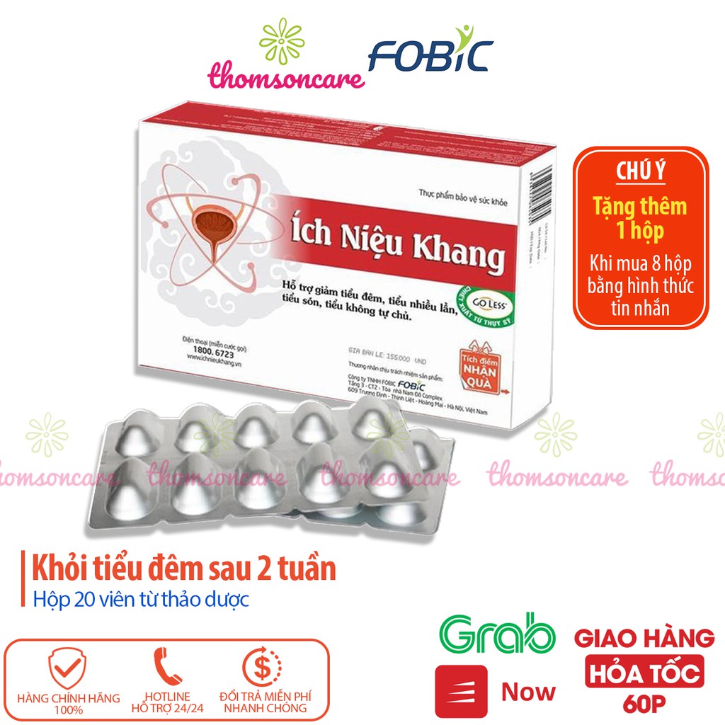 Ích Niệu Khang Có tem tích điểm - hỗ trợ giảm tiểu đêm, tiểu nhiều lần, bổ thận, bàng quang