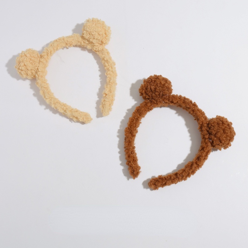 Băng đô vải nhung hình tai gấu phong cách Hàn Quốc