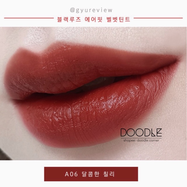 [A01-A07] Black Rouge Air Fit Velvet Tint vỏ đỏ (Có Sẵn)