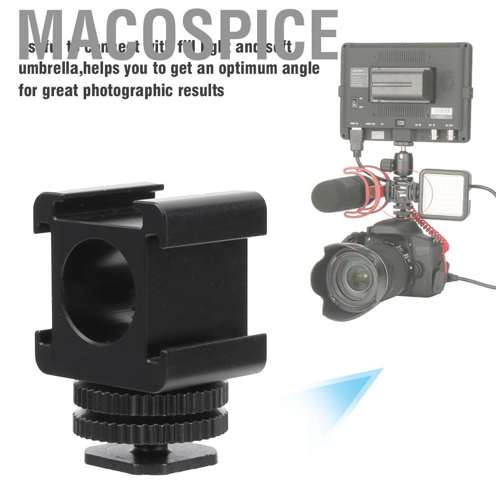 Ngàm nối dài lắp đèn LED/màn hình gắn đế trợ sáng trên đỉnh máy ảnh