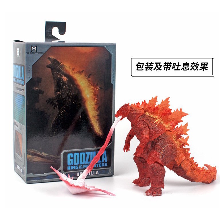 Spot NECA2019 movie version Godzilla Red Lotus Godzilla nuclear explosion burning monster King hand-made model