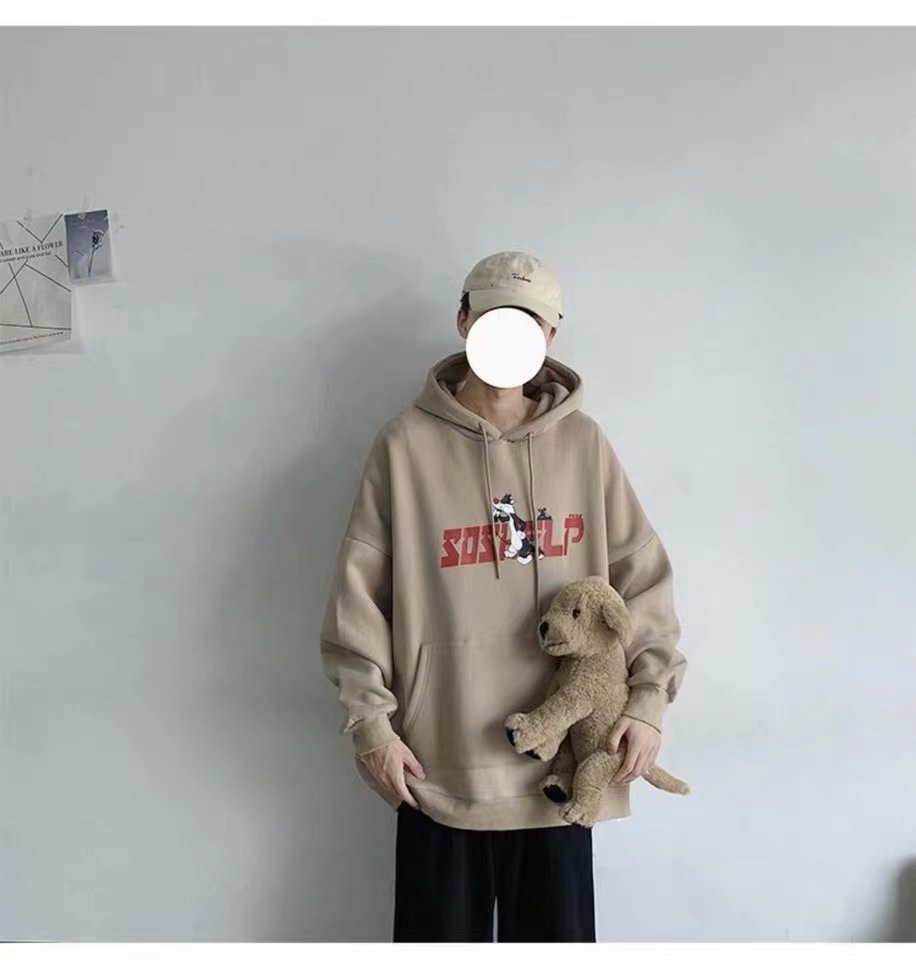 Áo Hoodie Dáng Rộng In Họa Tiết Hoạt Hình Cá Tính Dành Cho Nam | BigBuy360 - bigbuy360.vn