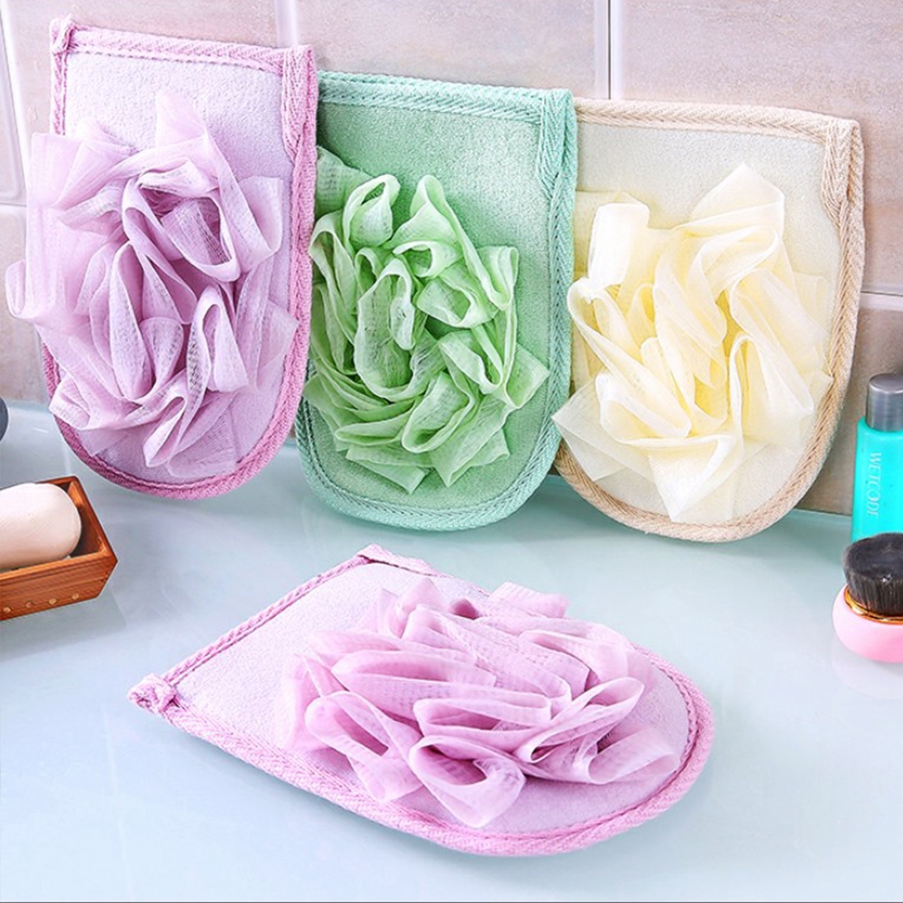 Double-sided Exfoliating Dead Skin Cellulite Durable Useful Women Men Bath Gloves Rub Cloth Remover Home Supplies Shower