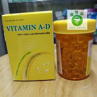 Vitamin A-D dược phẩm Đông Âu lọ 100 viên
