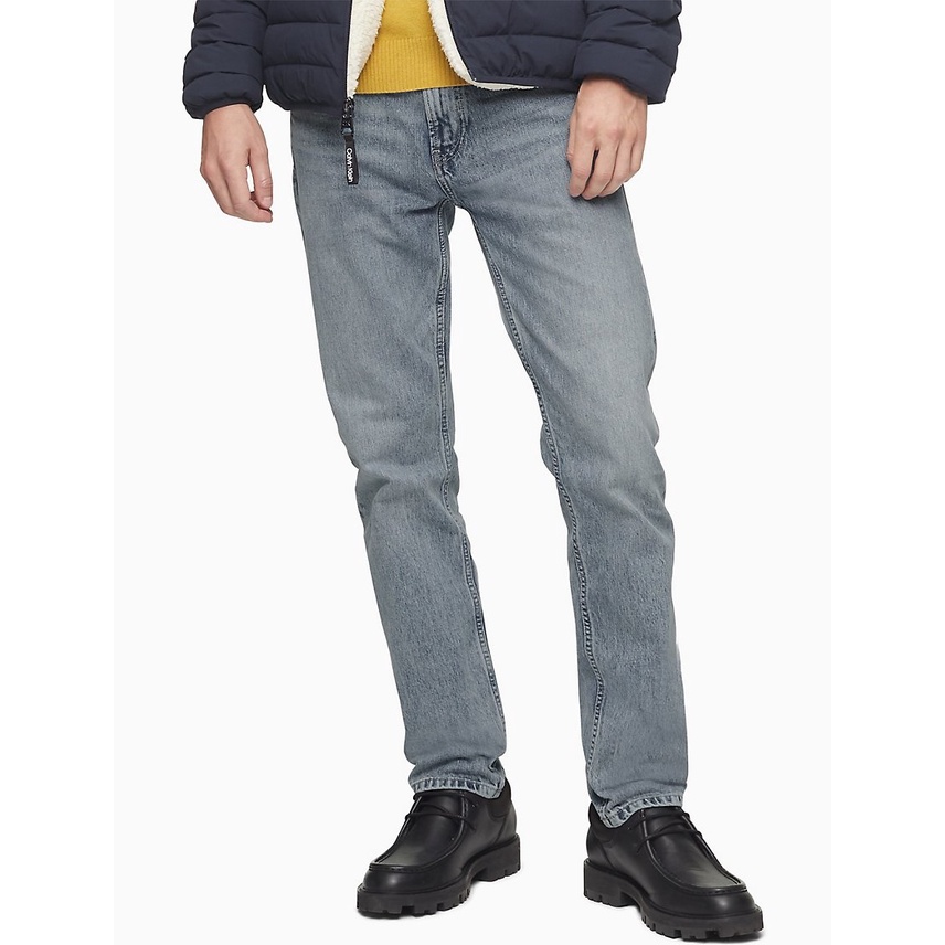 Quần jean calvin klein Slim Straight Sustainable Organic Cotton Lunar chính hãng nhập Mỹ