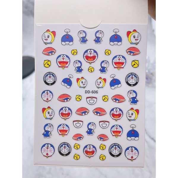 sticker 3d hoạt hình dán móng tay nail