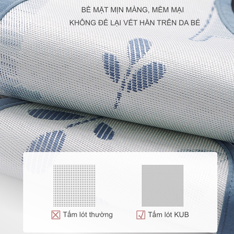 Tấm Lót Ngồi Ghế Ăn Dặm Sợi Ice Silk Kháng Khuẩn Chống Mọt Thoáng Khí Không Để Hằn Trên Da Bé