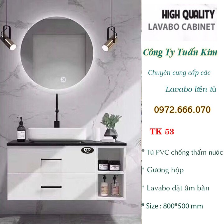 Bộ lavabo liền tủ TK53
