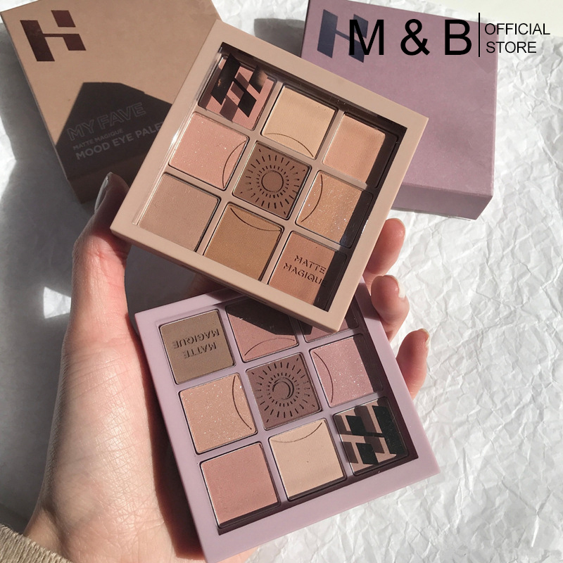 Bảng phấn mắt 9 màu lì và nhũ ngọc trai thời trang sành điệu cho nữ