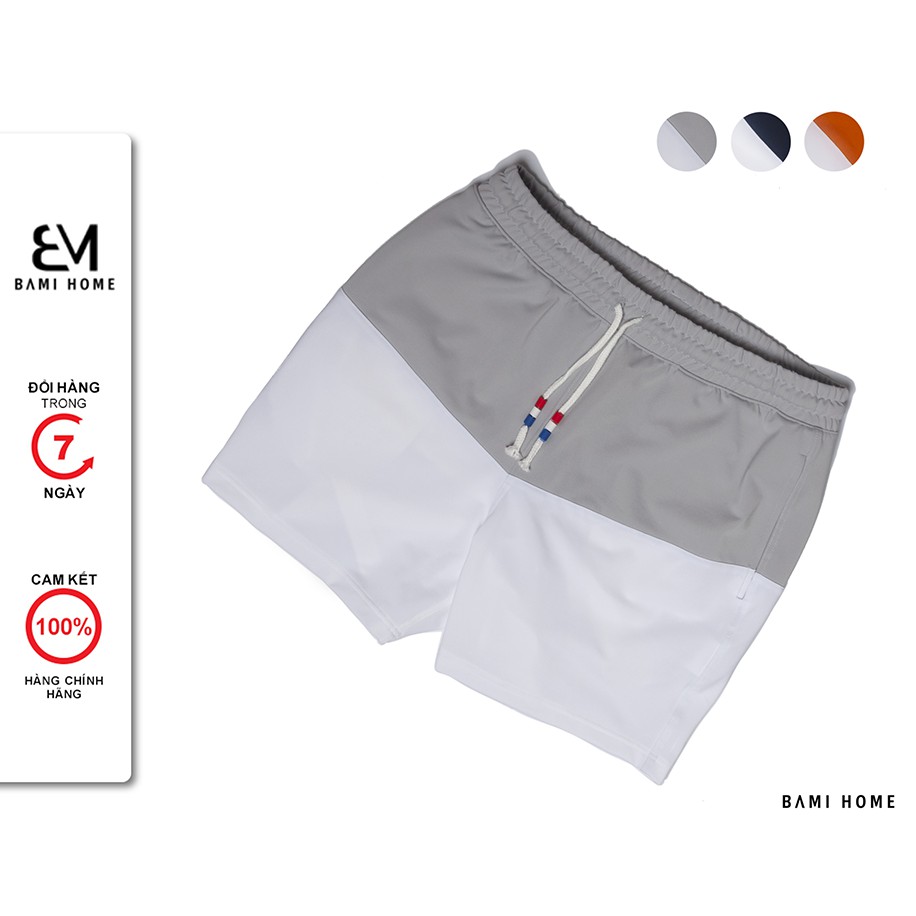 Quần short nam có túi cao cấp BAMIHOME đùi bơi mau khô thoáng khí có dây rút QB-03