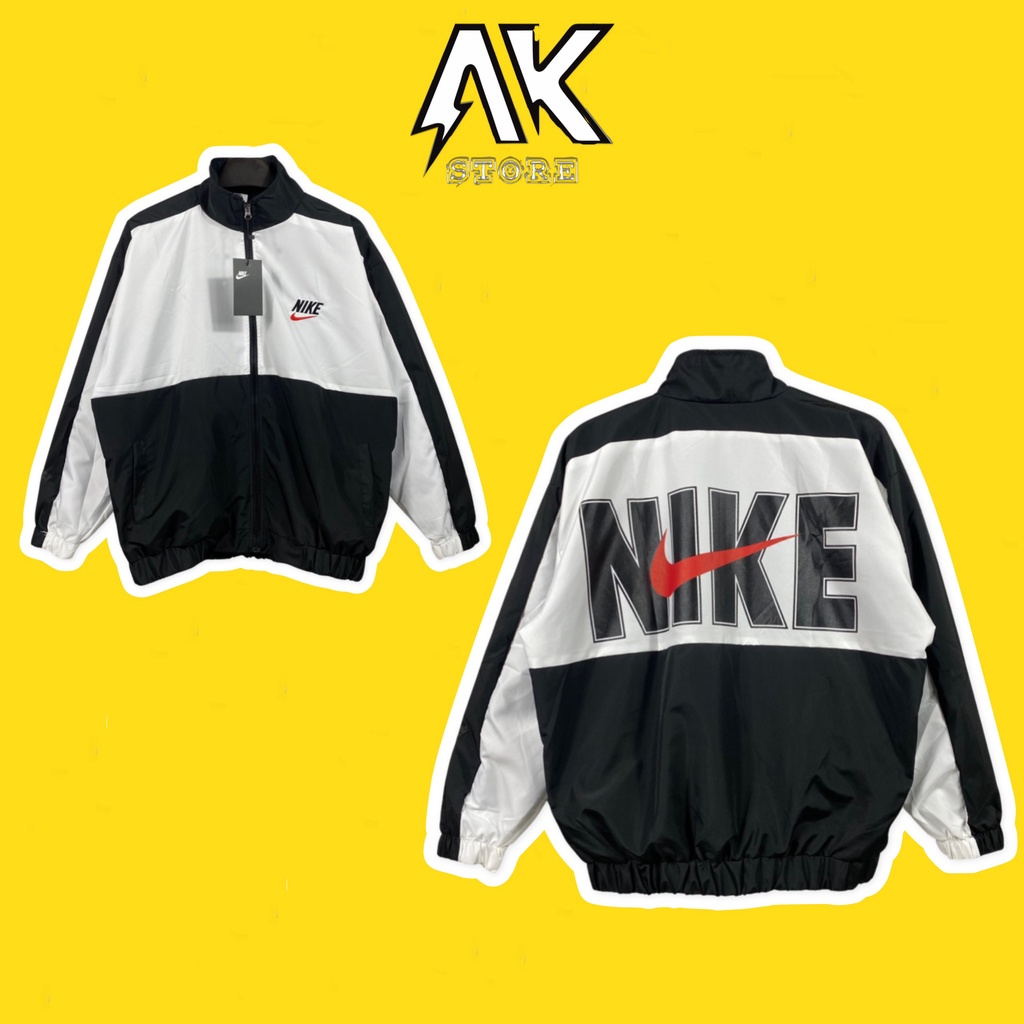 Áo Khoác Dù 2 Lớp Jacket Vintage V4 Vintage Red Logo - Vải Cao Cấp The.Laz