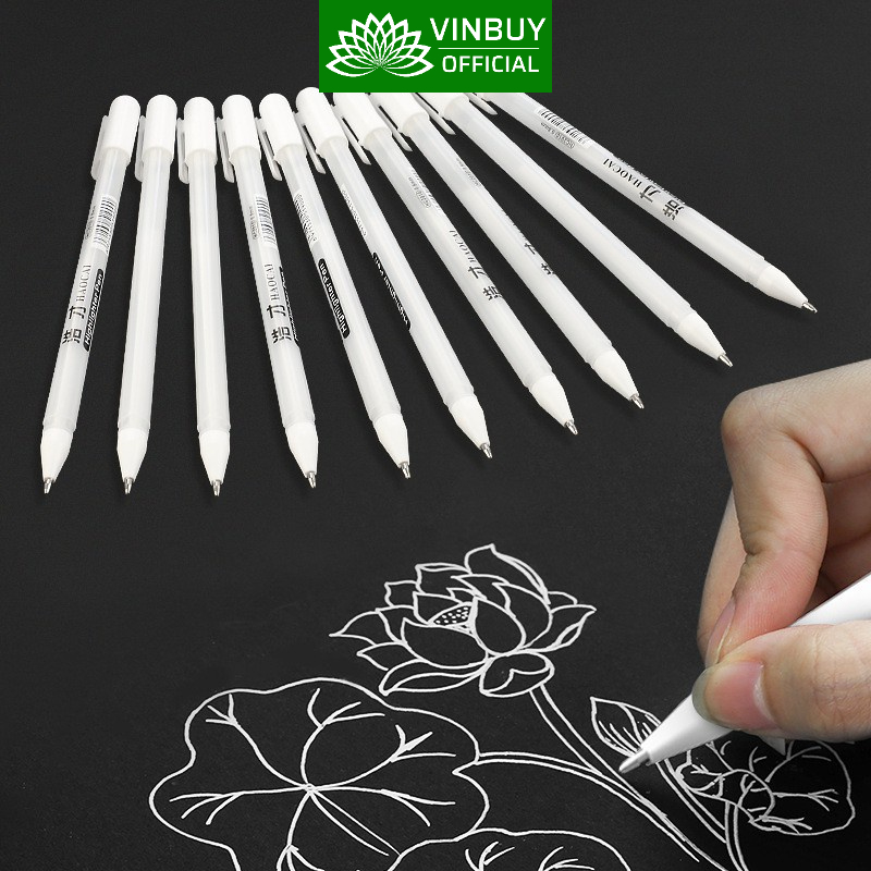 Bút gel trắng đi nét, bút line touch cool mềm mượt - chính hãng - vinbuy