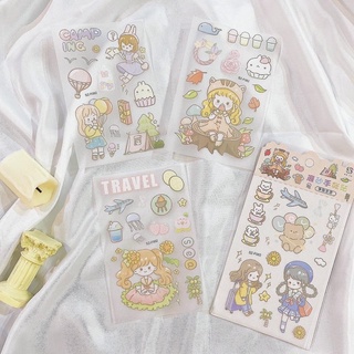 Set sticker hình dán 4 tấm lấp lánh nhũ ST023