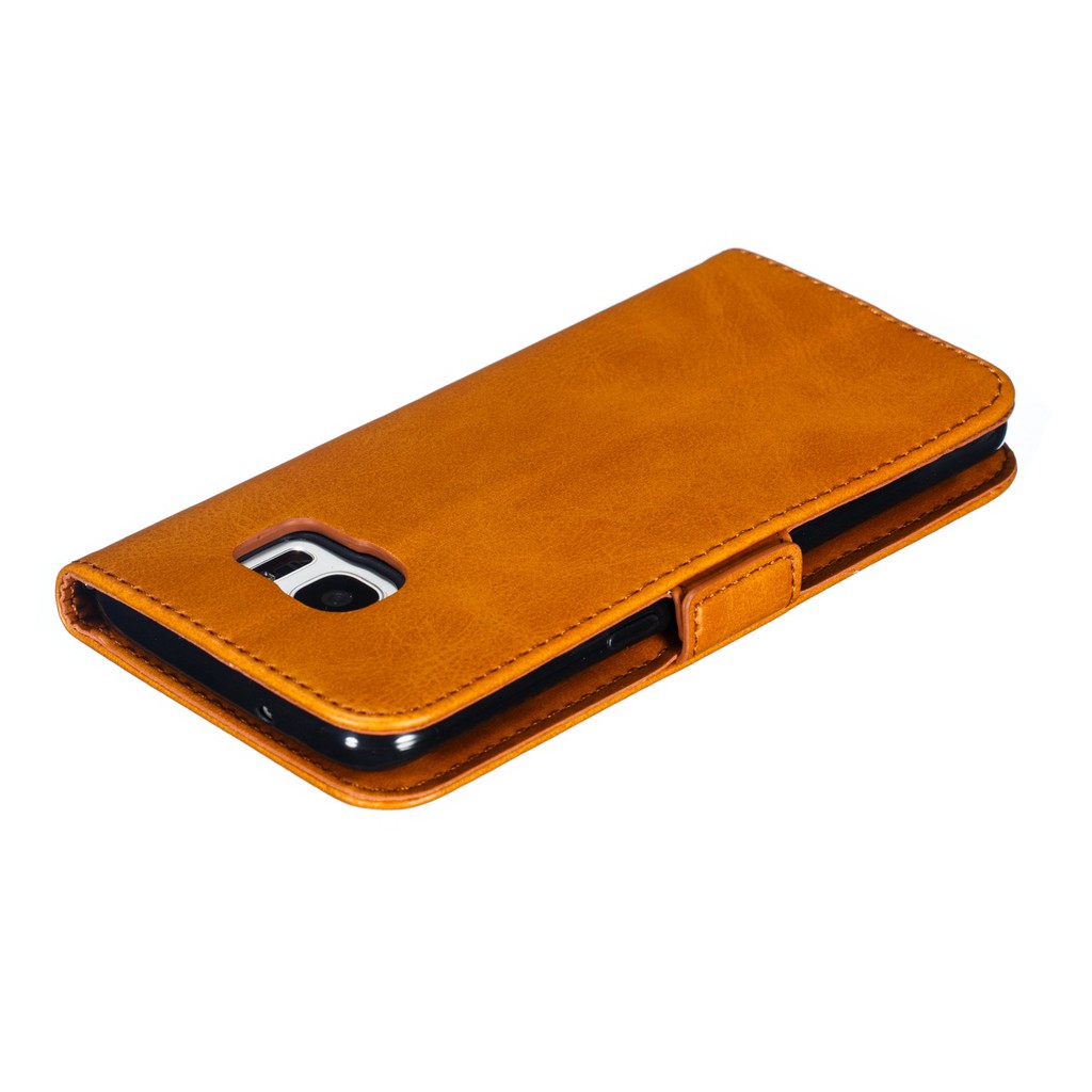 Bao da điện thoại nắp gập màu trơn cho Samsung S7/S7 Edge | BigBuy360 - bigbuy360.vn