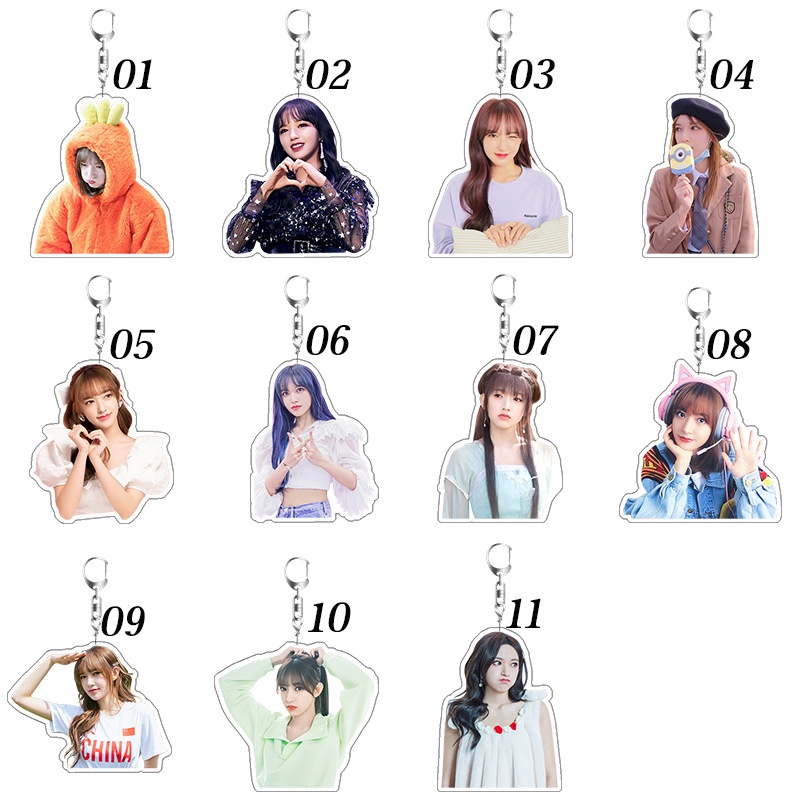 Móc Khóa Mặt Hình Bánh sandwich Hai Mặt acrylic Cheng Xiao