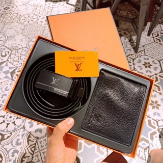 Combo thắt lưng và ví nam hiệu LV full box