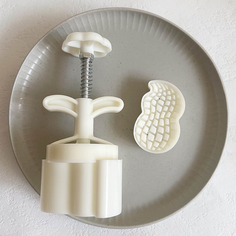 Khuôn Nhựa Nhấn Tay Làm Bánh Trung Thu Hình Hạt Đậu Phộng Dễ Thương 75g DIY