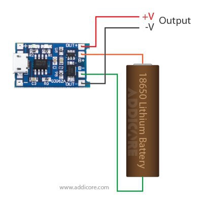 Mạch sạc pin lithium 18650, dòng sạc cao đến 1A, có cổng micro USB, có bảo vệ pin