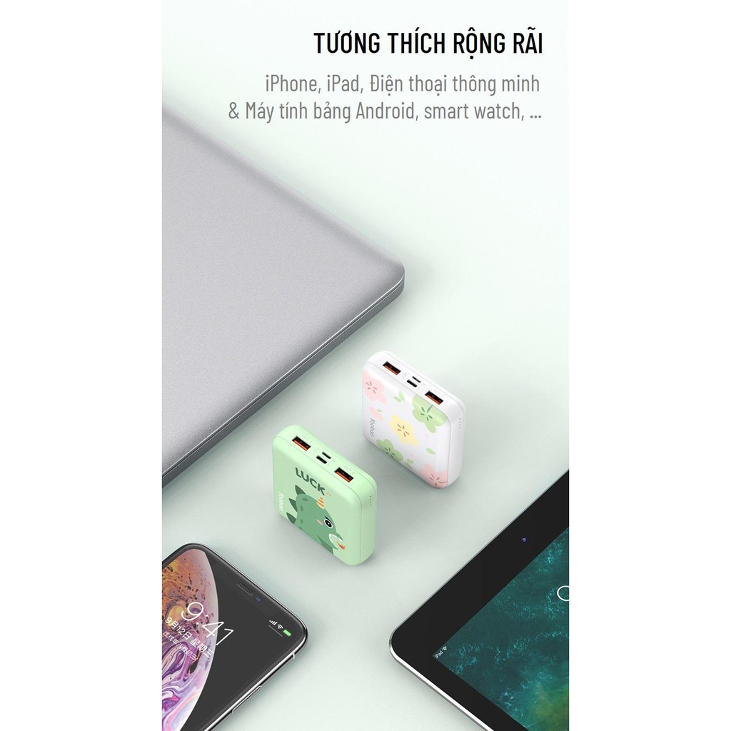 Pin dự phòng Yoobao M4 mini 10.000 mAh 2 đầu vào 2 đầu 2 dùng cho điện thoại, máy tính bảng