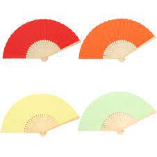 💥FOLLOW TẶNG 3K💥HÀNG CÓ SẴN💥 Quạt Giấy Trơn Cầm Tay Độc Đáo Hóa Trang Nam Nữ Cổ Đại  Phong Cách Trung Hoa Cổ Trang