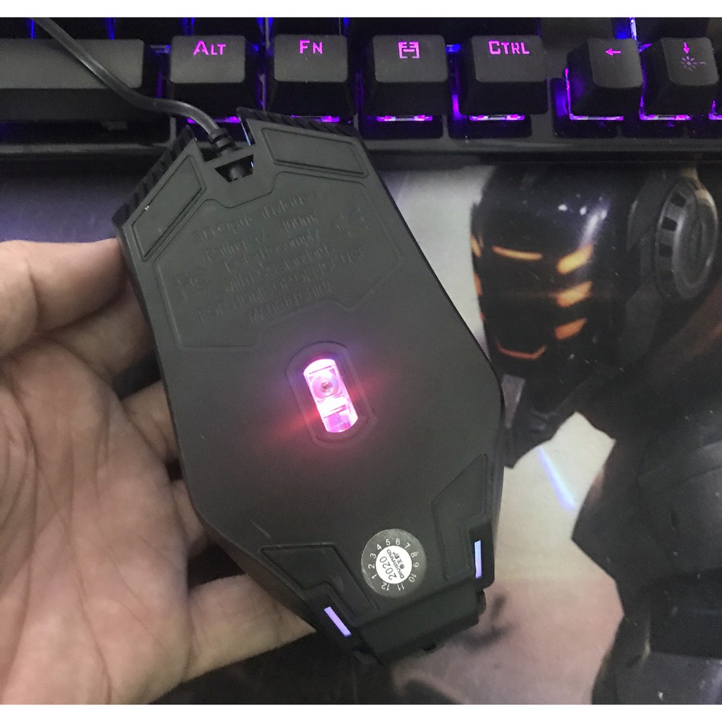 Chuột game thủ Divipard OP-40 LED RGB DPI 1600 (Đen)