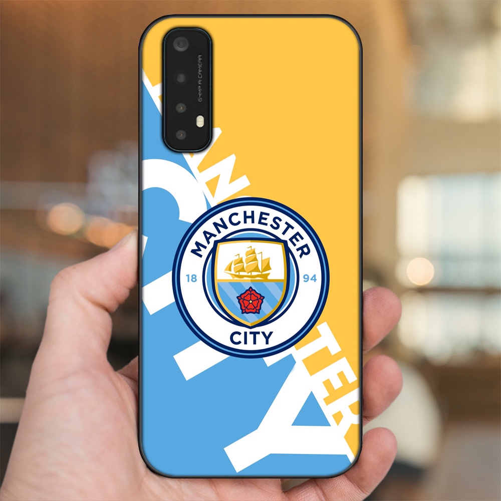 Ốp lưng Realme 7 viền đen in hình Manchester City MC