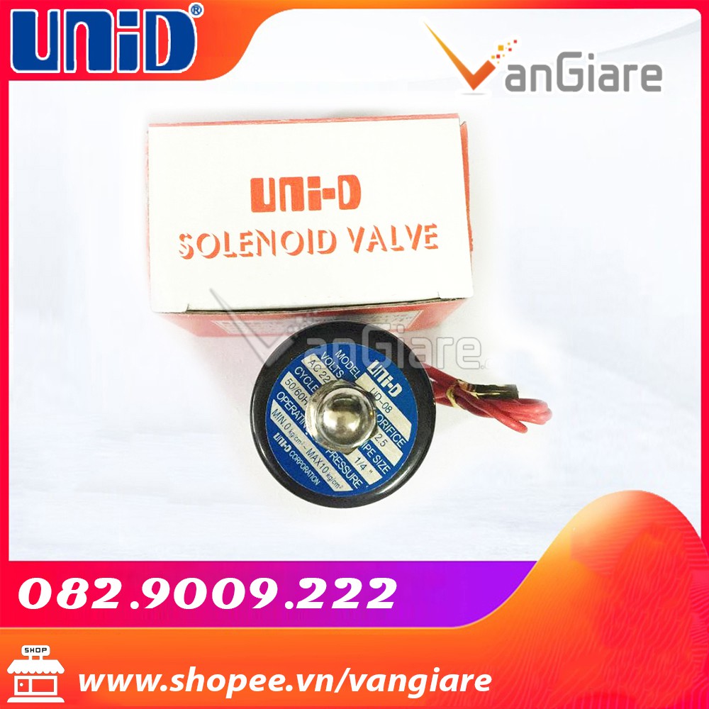 Van điện từ 13mm Unid TẶNG kèm 2 đầu ống 6,8,10mm