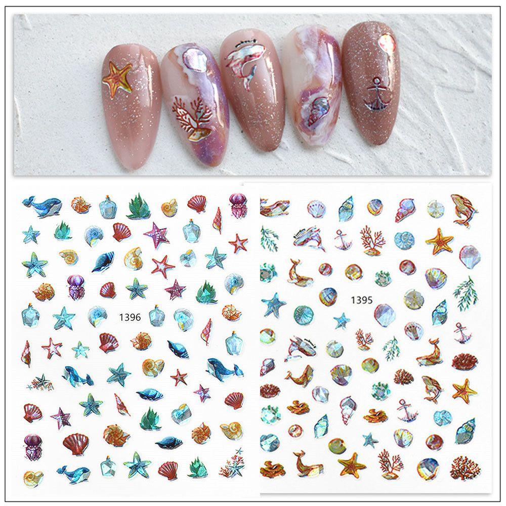 XIANTIN 1 Miếng Dán Trang Trí Móng Tay Nghệ Thuật Siêu Mỏng Chống Thấm Nước Màu Laser