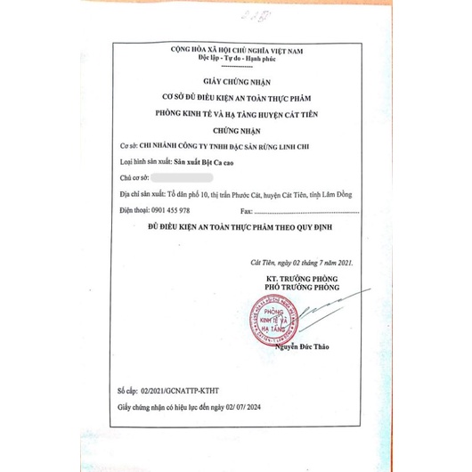 Bột ca cao Việt Nam nguyên chất, tỷ lệ bơ 20%, màu nâu sáng, có vị chua nhẹ và đắng nhẹ